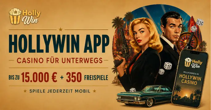 HollyWin Casino App banner